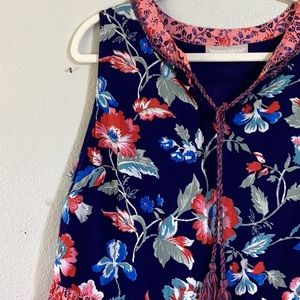 Cute Woman Within Tiered Floral Maxi Dress Woman’s Size 16W Tie String Lined